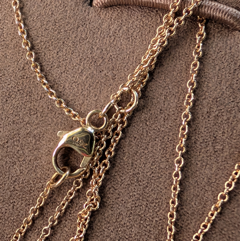 David Yurman Red and Gold Heart Necklace 18k - Picture 3 of 6